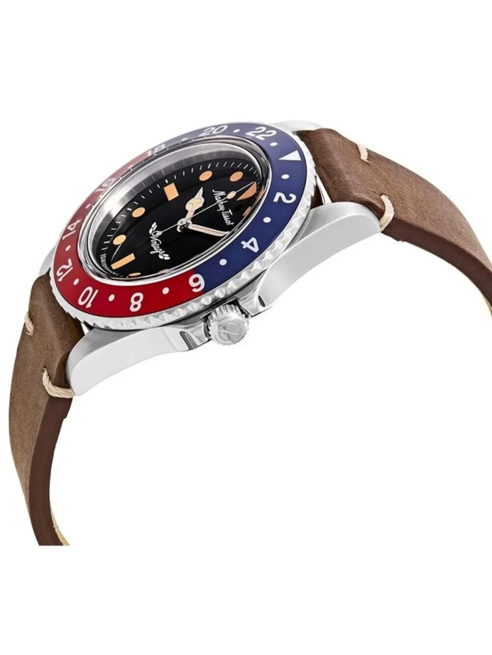 NWT Mathey-Tissot Mathey Vintage Black Dial Pepsi Bezel Black Dial Men's Watch